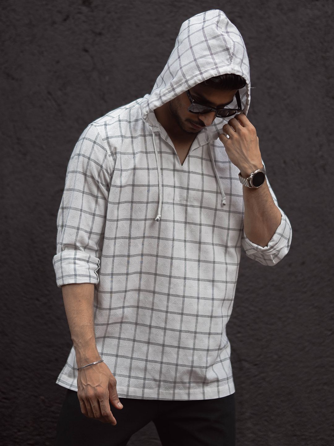 Powerlook Men Opaque Checked Casual Shirt
