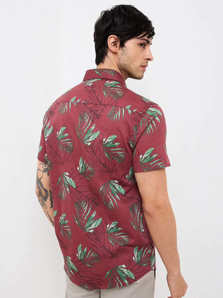 SPYKAR Men Spread Collar Floral Printed Cotton Casual Shirt
