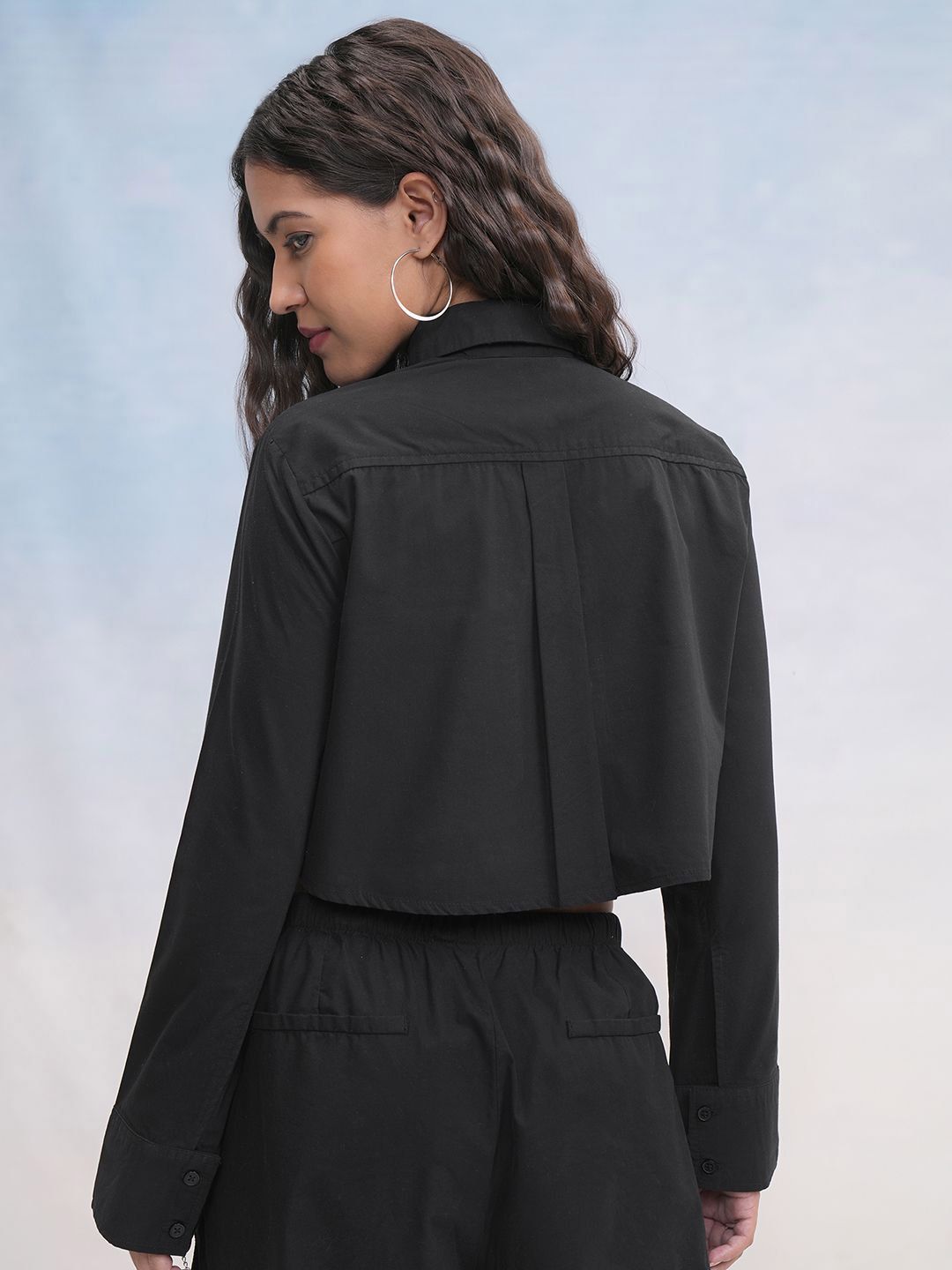 Street By Tokyo Talkies Women Mock Pocket Crop Shirt