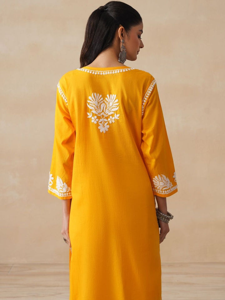 Rumah Wanita Chikankari Sulam Kurta Chikankari