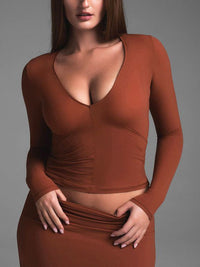DressBerry Women V - Neck Fitted Top