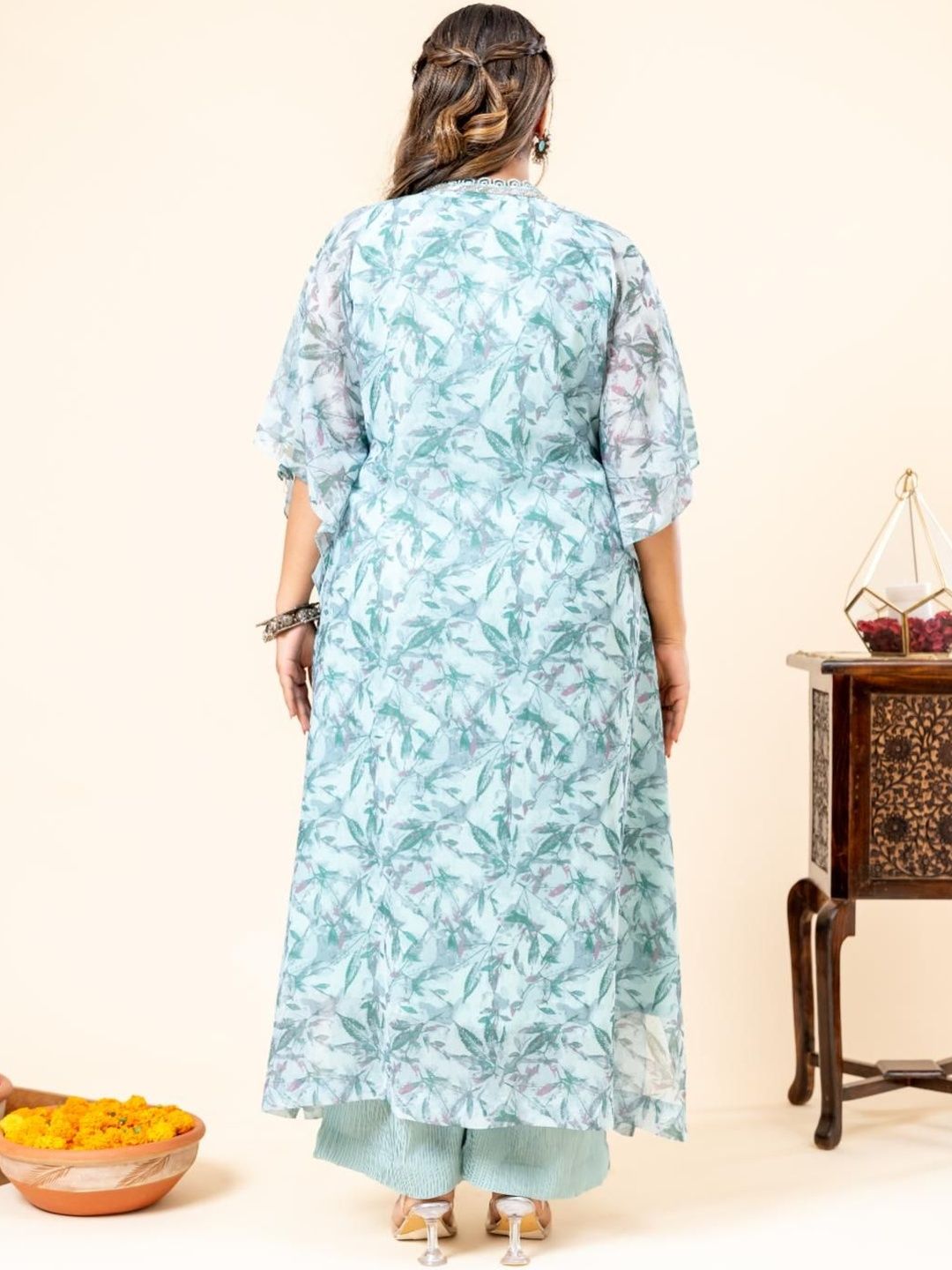 Set Co-Ords Kaftan & Seluar Bercetak Mamicha