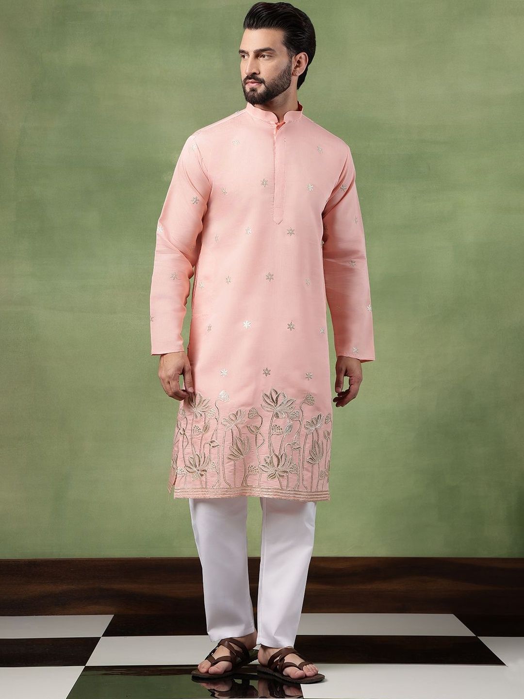 SOJANYA Kurta Sulam Bunga Lelaki