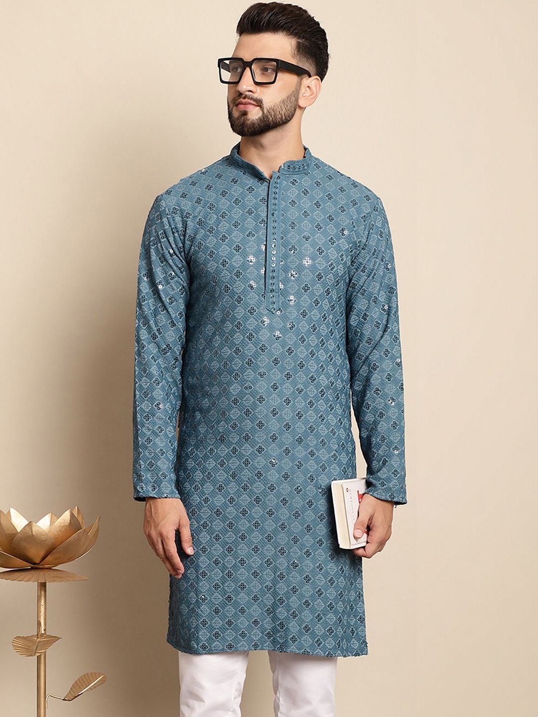 Kurta Kerja Benang Sulam Lelaki Anouk