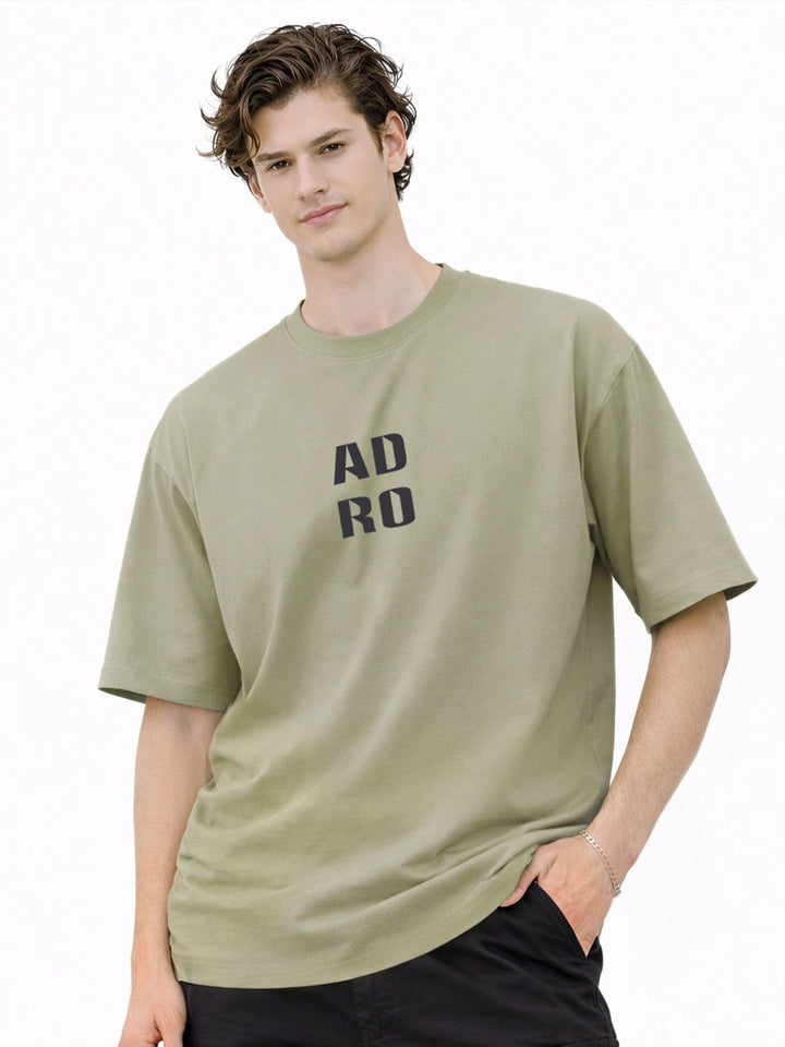 ADRO Men Printed Drop-Shoulder Sleeves T-shirt