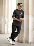 Powerlook Men Graphic Printed Round Neck Cotton Oversized T-shirt