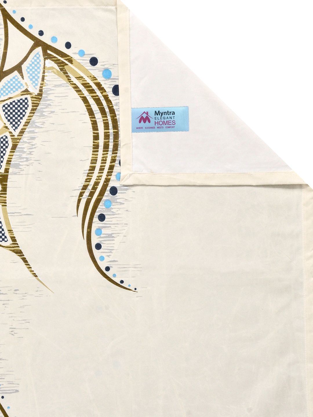 Myntra Elegant Homes Cream-Coloured 300 TC Single Bedsheet with 1 Pillow Covers