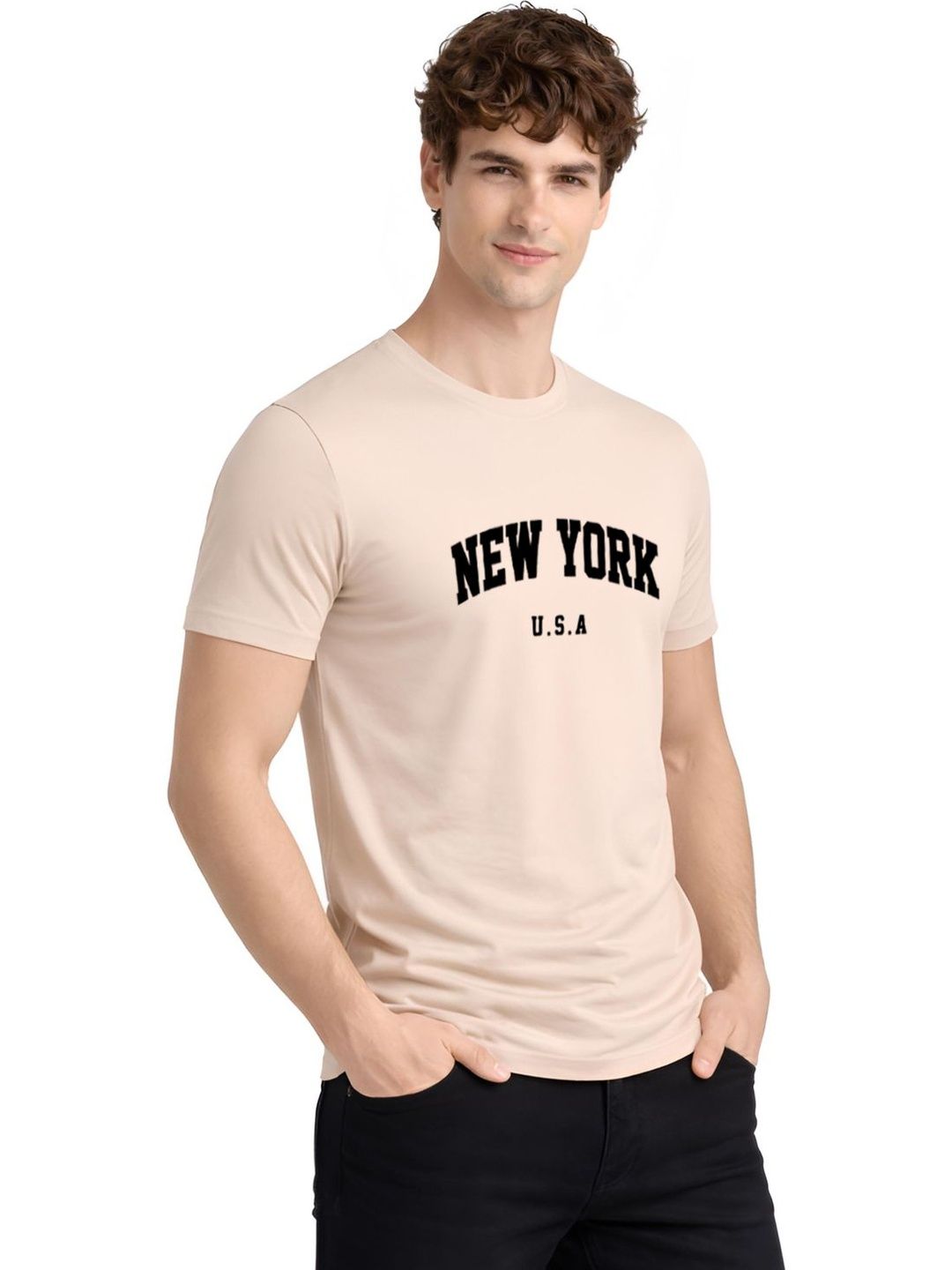 ADRO Men Typography Printed T-shirt