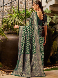 KALINI Woven Design Silk Blend Banarasi Saree