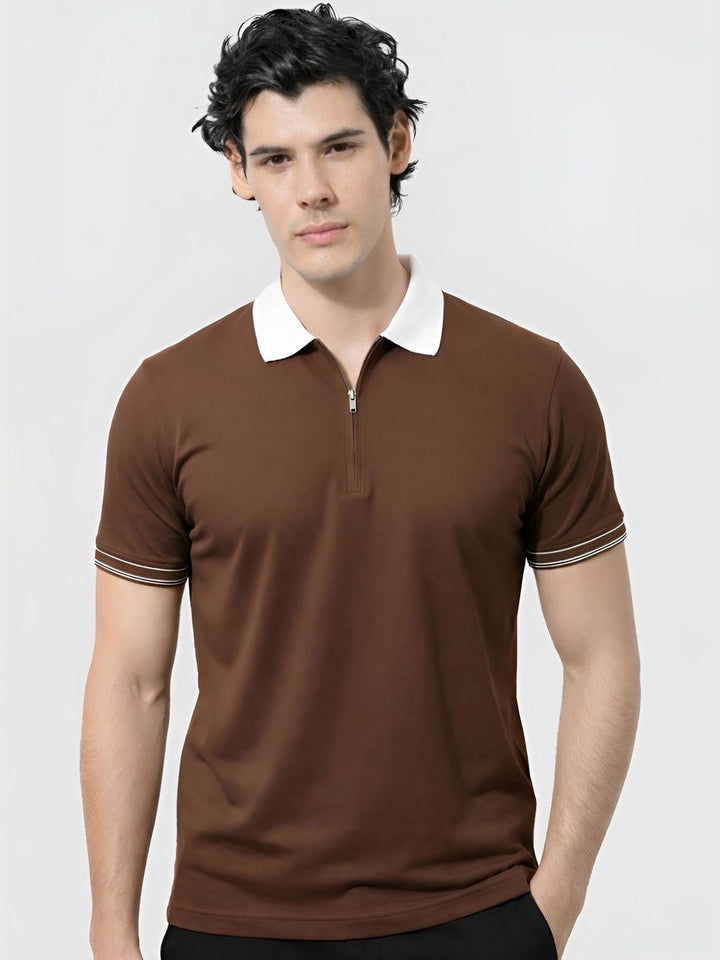 ADRO Men Polo Collar T-shirt