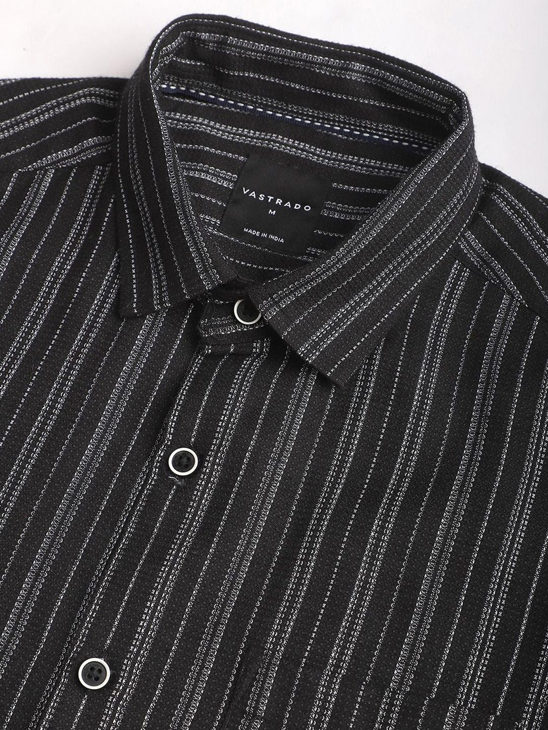 VASTRADO Men Classic Slim Fit Opaque Striped Casual Shirt