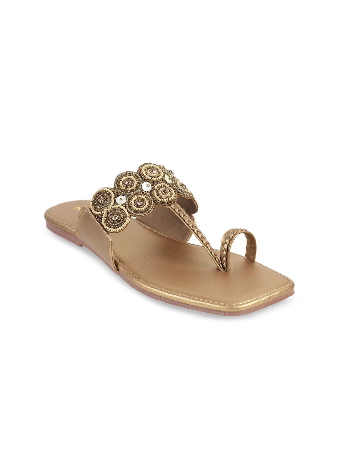 Mochi Women Ethnic One Toe Flats