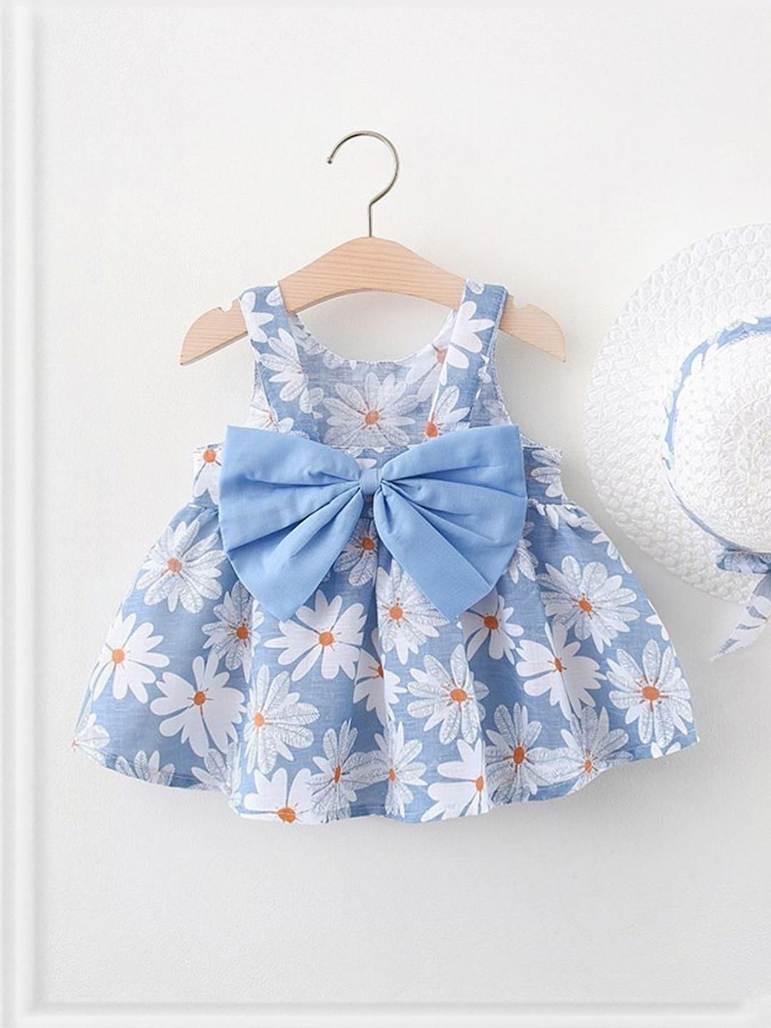 YK Floral Print Fit & Flare Dress