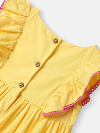 Nauti Nati Embroidered Badge Ruffled Fit & Flare Dress