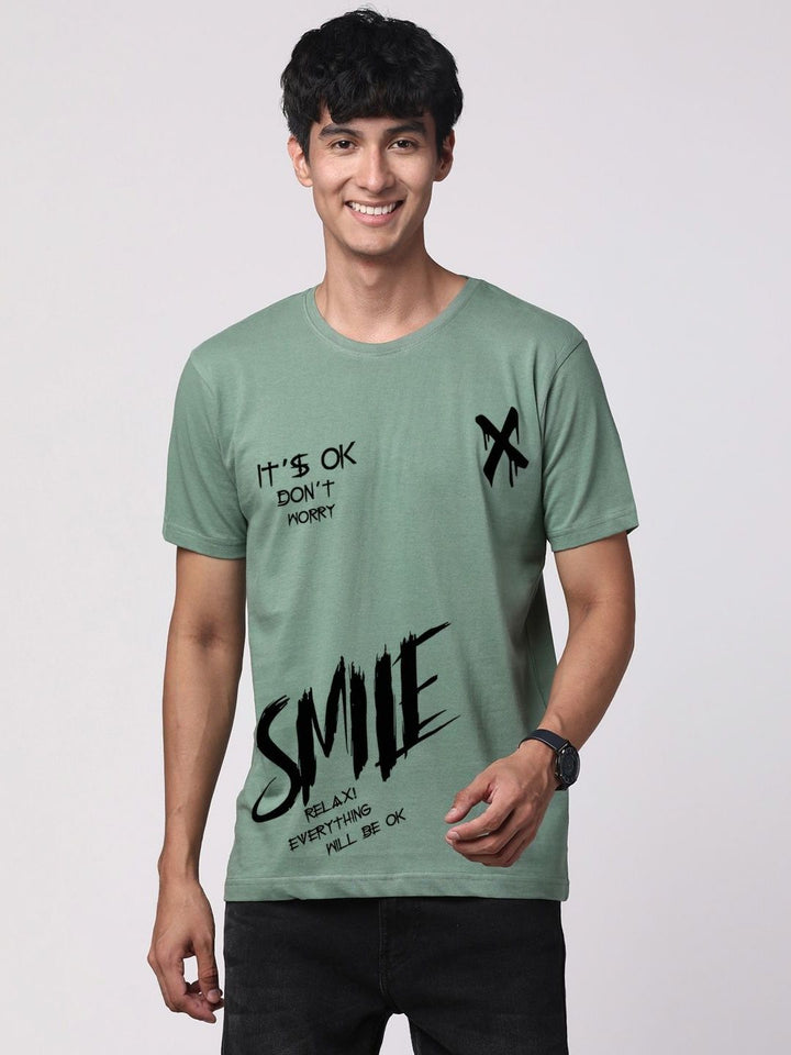 ADRO Men Graphic Printed Round Neck Cotton T-shirt