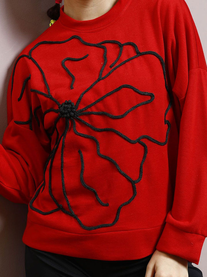 Athena Women Embroidered Pullover Sweatshirt