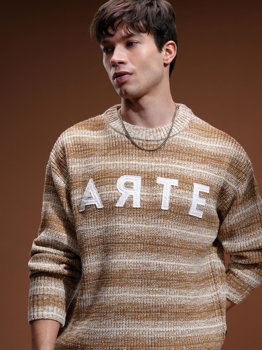 HIGHLANDER Men Cable Knit Pullover Sweater