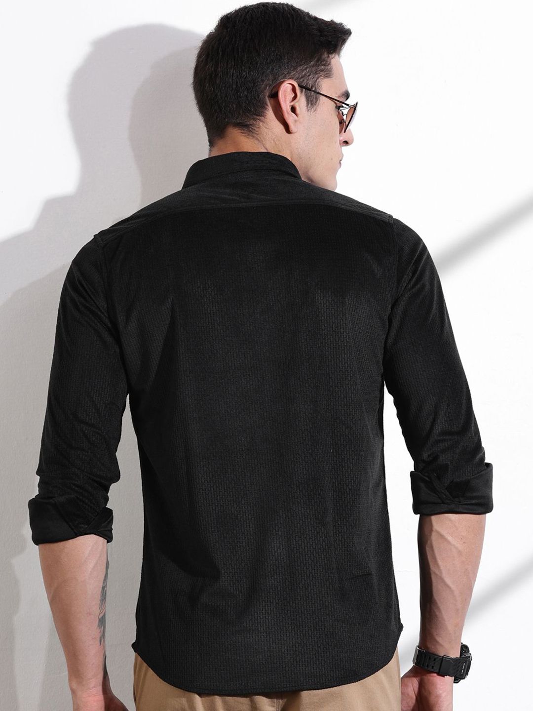 Thomas Scott Men Classic Slim Fit Opaque Casual Shirt
