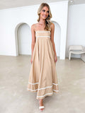 all about you Women Shoulder Straps Sleeveless Maxi Dress