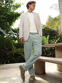 Campus Sutra Men Comfort Pleated Regular Trousers