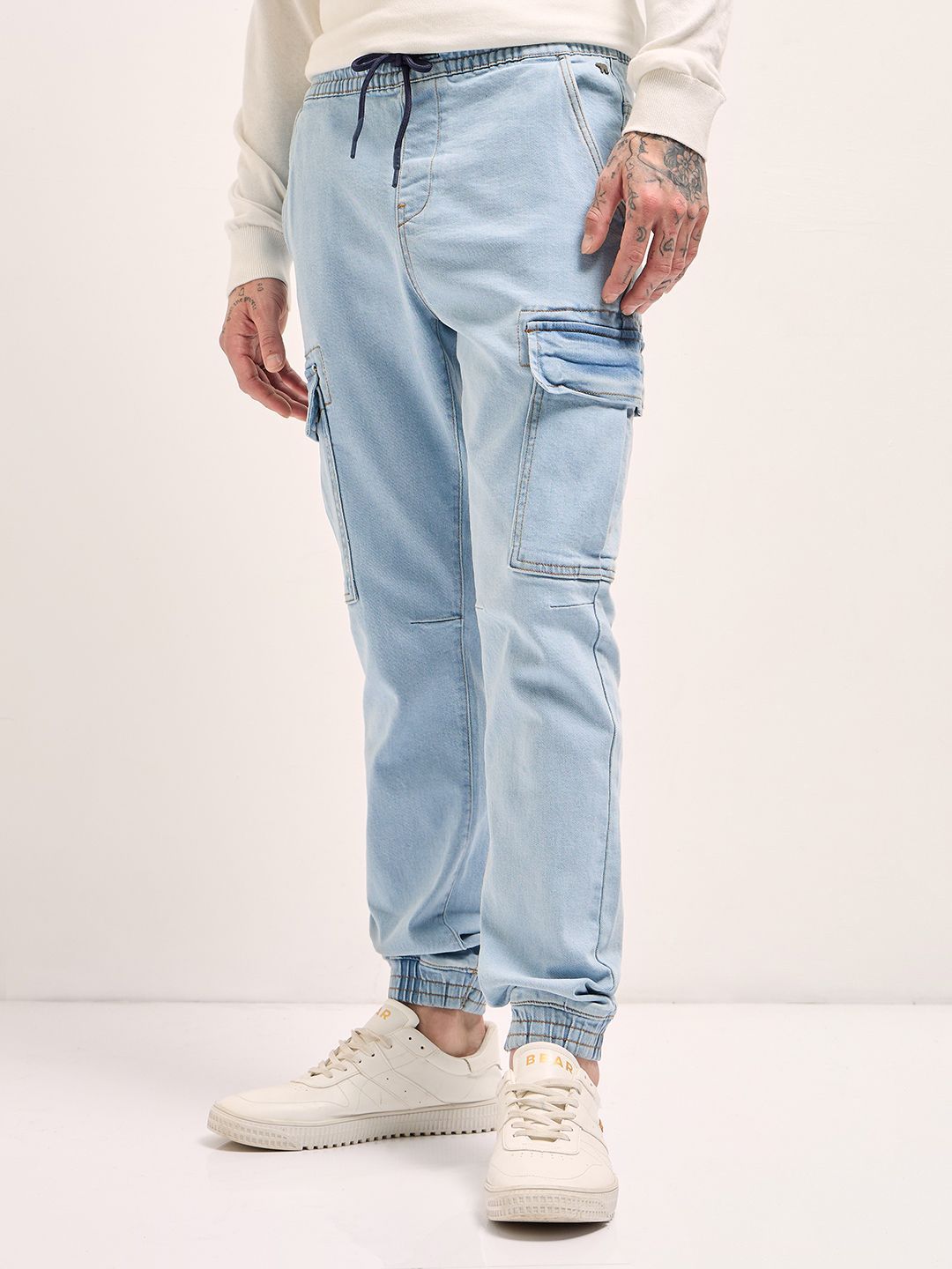 THE BEAR HOUSE Men Mid-Rise Jogger Jeans