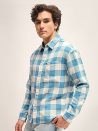 THE BEAR HOUSE Men Gingham Checks Opaque Checked Casual Shirt