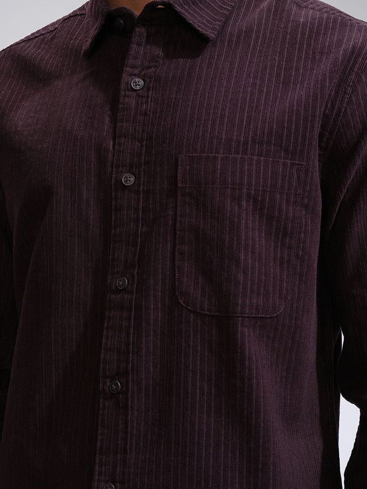 HIGHLANDER Men Comfort Slim Fit Opaque Casual Shirt
