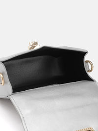 DressBerry Quilted Structured Satchel Bag