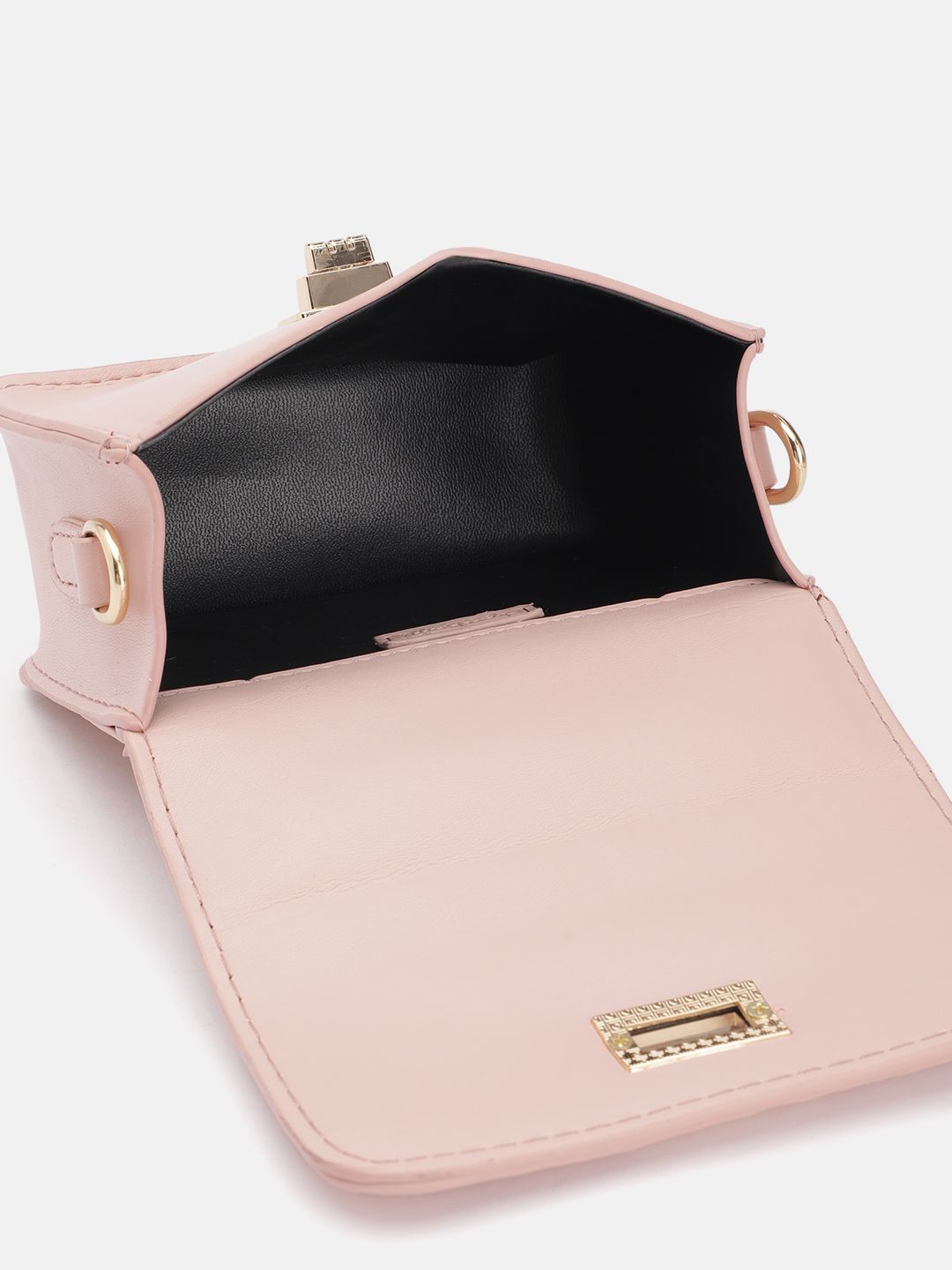 DressBerry Quilted Structured Satchel Bag