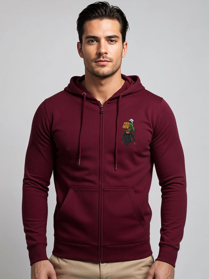 ADRO Men Printed Hooded Sweatshirt