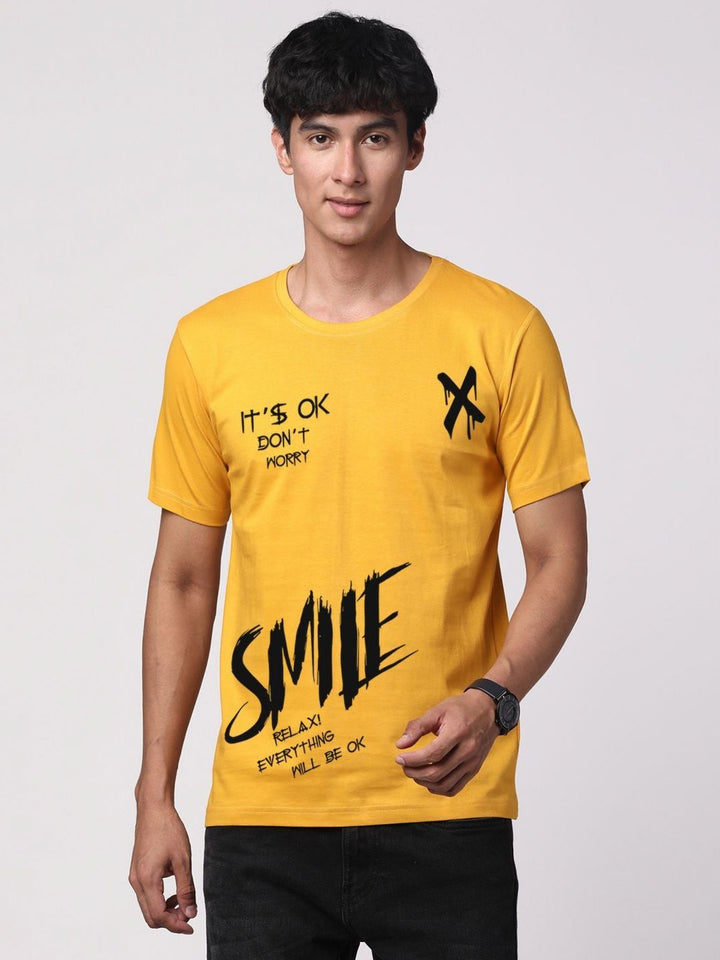 ADRO Men Graphic Printed Round Neck Cotton T-shirt