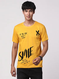 ADRO Men Graphic Printed Round Neck Cotton T-shirt