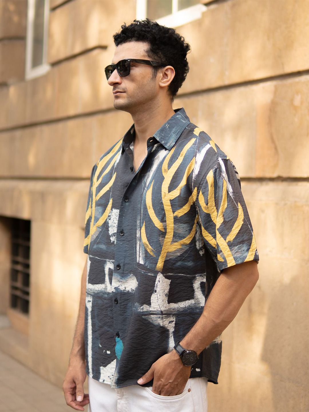 Powerlook Men Abstract Printed Casual Shirt