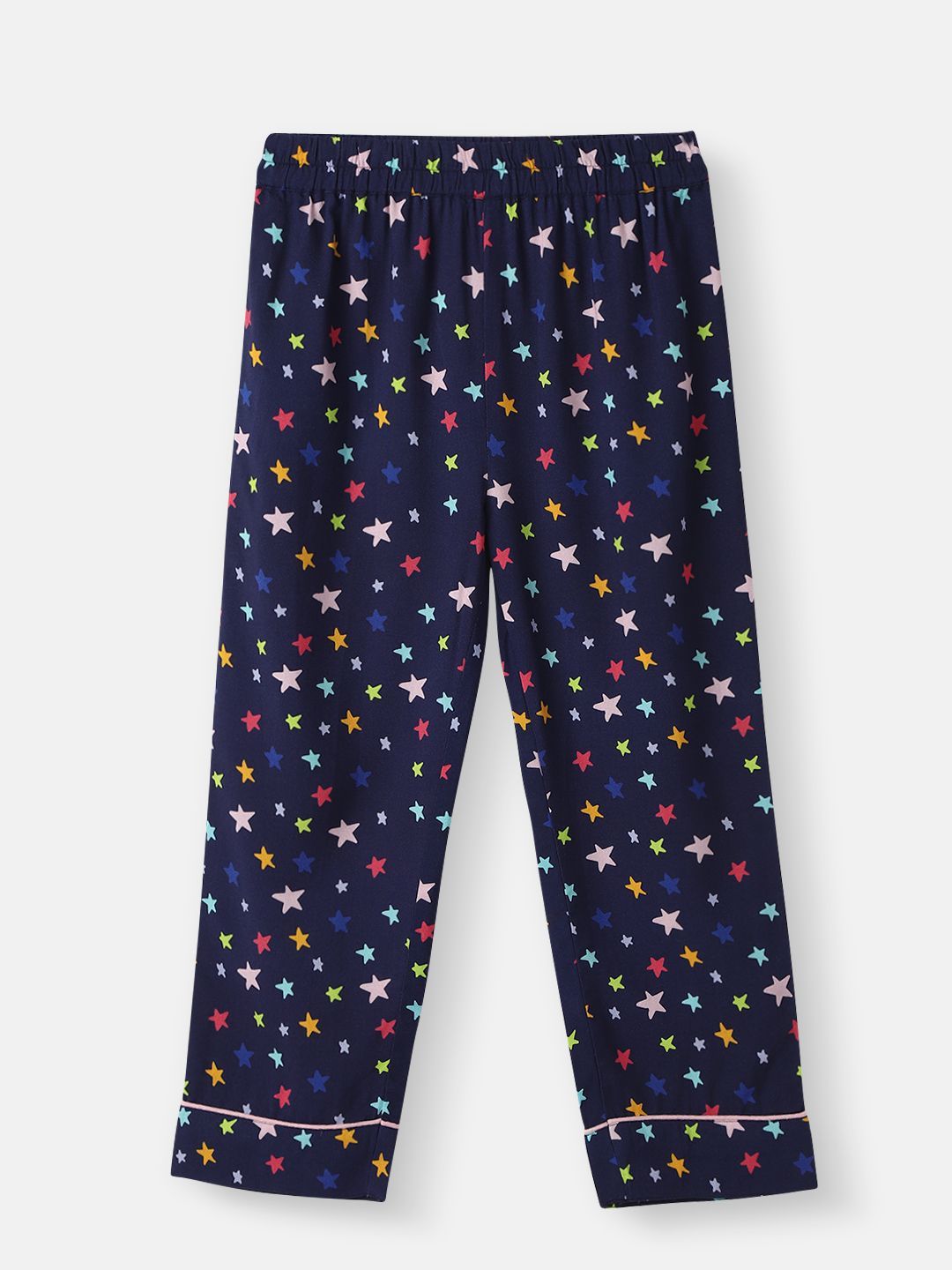 Nauti Nati Boys Star Printed Lapel Collar Neck Shirt and Matching Pants Nightsuit