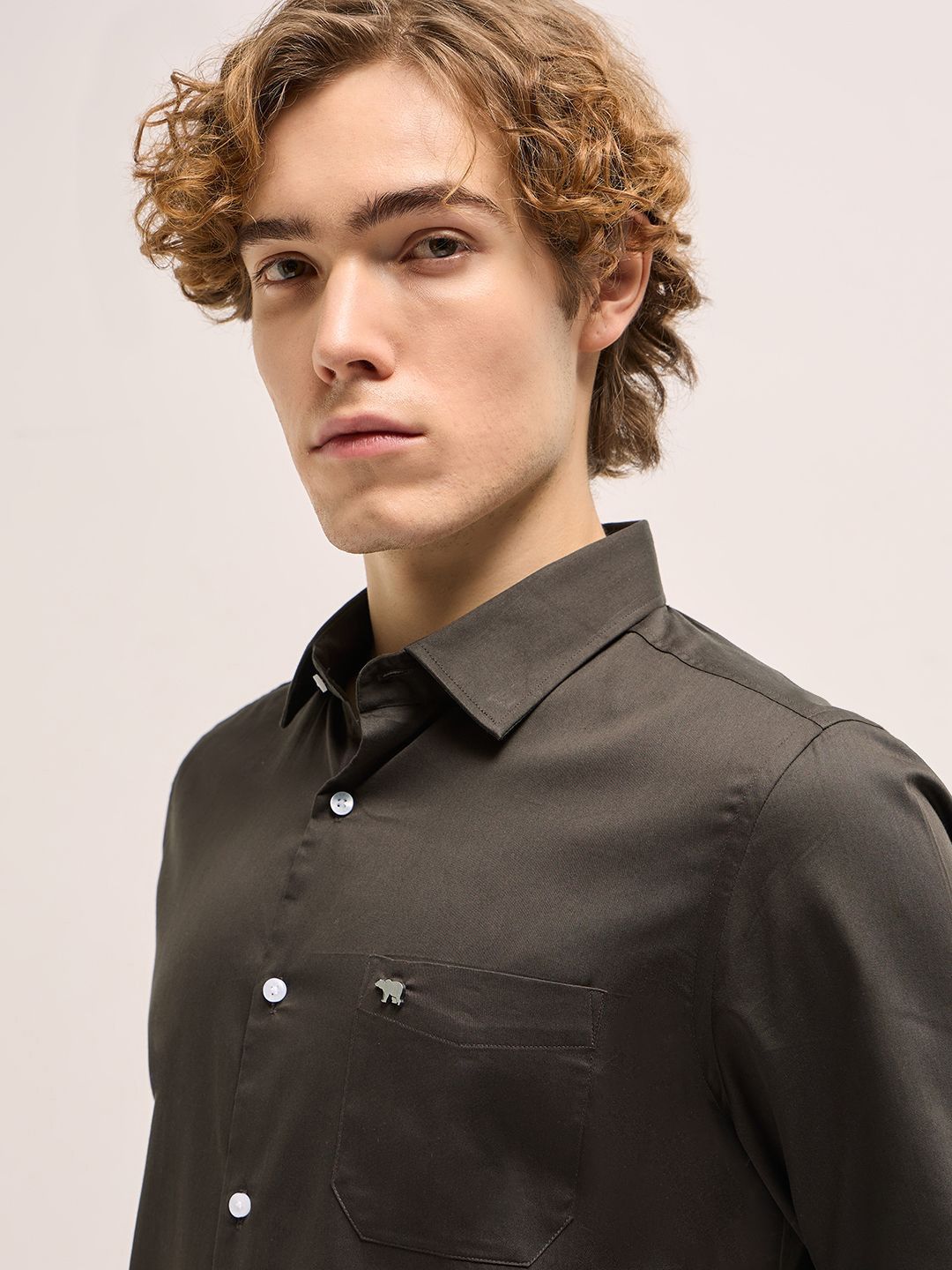THE BEAR HOUSE Men Tailored Fit Pure Cotton Formal Shirt