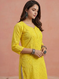 House of Chikankari Women Embroidered Chikankari Kurta