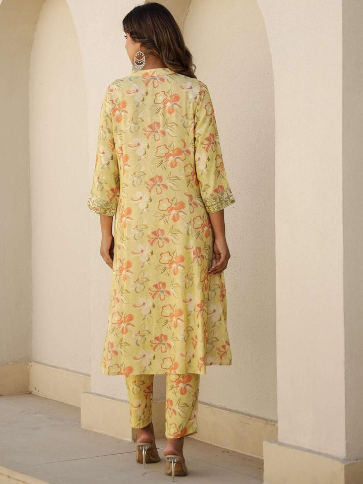Kurta Kapas Bercetak Bunga Mamicha Wanita dengan Seluar