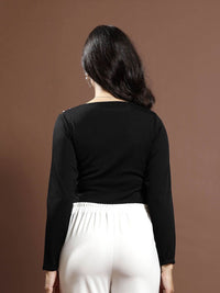 Athena Women Embellished Round Neck Top