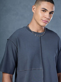 Bewakoof Drop-Shoulder Sleeves Oversized Cotton T-shirt