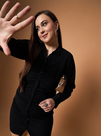 SASSAFRAS Curve Shirt Dress