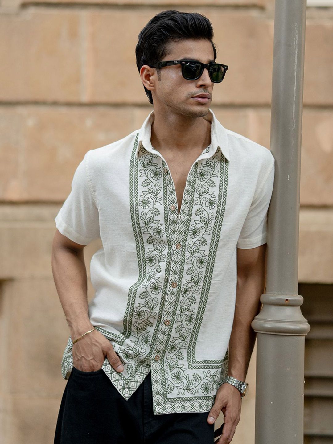 Powerlook Men Ethnic Motifs Printed Spread Collar Casual Shirt