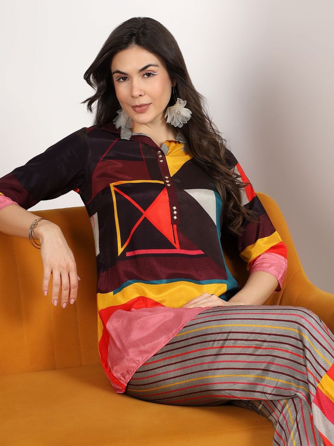 Mamicha Printed Shirt with Trousers