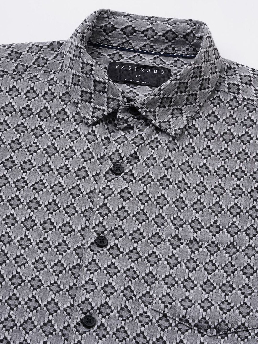 VASTRADO Men Classic Slim Fit Opaque Casual Shirt