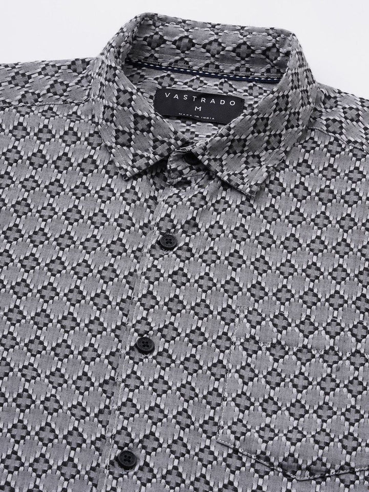 VASTRADO Men Classic Slim Fit Opaque Casual Shirt