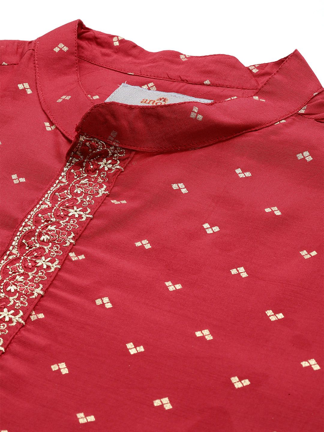 Anouk Printed Mandarin Collar Straight Kurta