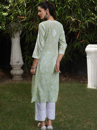 Rumah Wanita Chikankari Sulam Kurta Chikankari