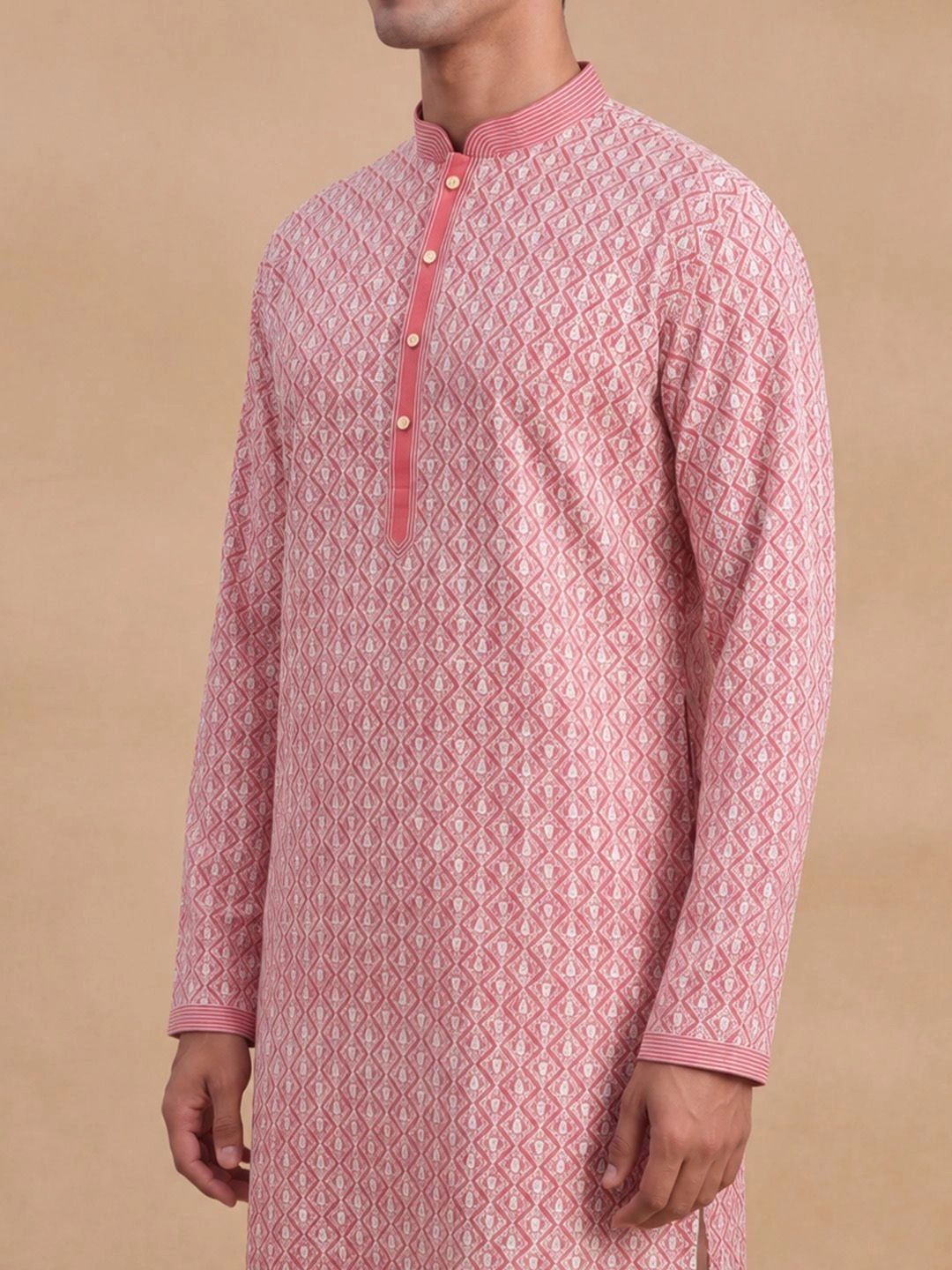 House of Chikankari Men Embellished Chikankari Kurta