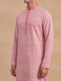 House of Chikankari Men Embellished Chikankari Kurta