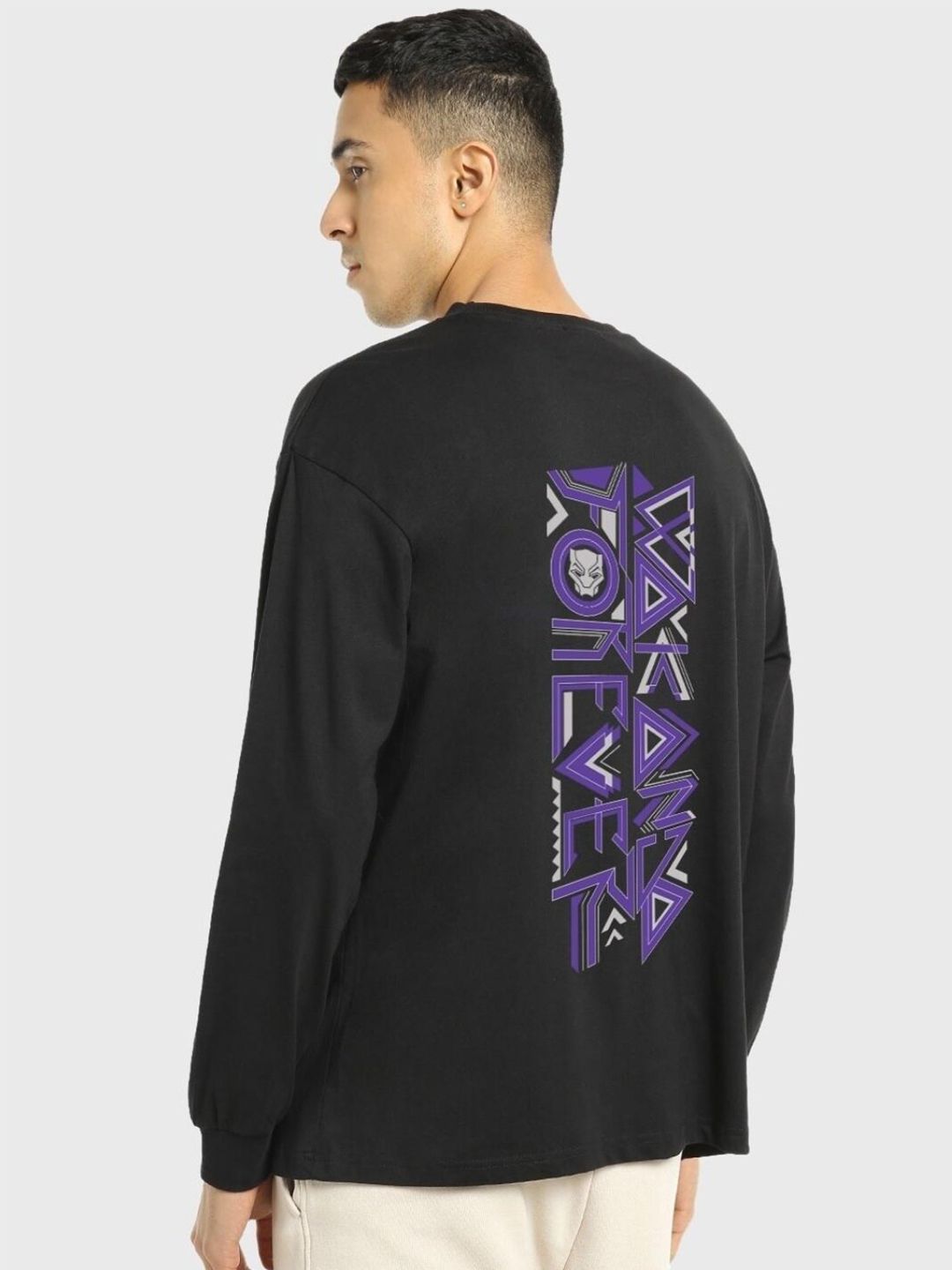 Bewakoof Men Graphic Printed Drop-Shoulder Sleeves Oversize Pure Cotton T-shirt