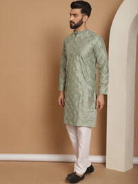 Anouk Sulam Kurta Lurus Dengan Churidar